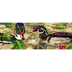 Canevas Luc Création Canards et nénuphares