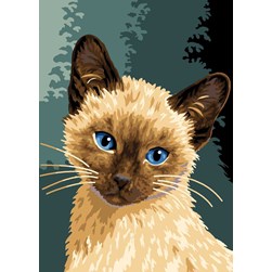 Canevas Luc Création La douceur du chat siamois