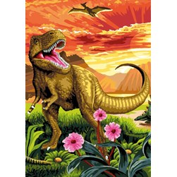 Canevas Luc Création Le cri du tyranosaure