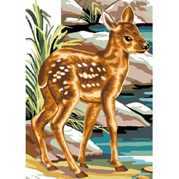 Canevas Luc Création Le faon de la rivière