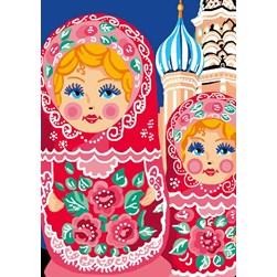 Canevas Luc Création Les matriochkas de Moscou