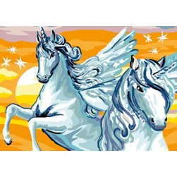 Canevas Luc Création Les licornes blanches étincelantes