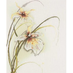 kit Point de croix Lanarte Frêle orchidée sur étamine