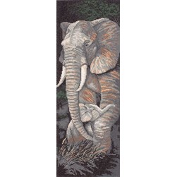 kit Point de croix Lanarte Protection d'éléphant