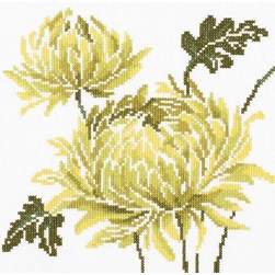 kit Point de croix Lanarte Fleur de citron vert