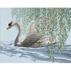 kit Point de croix Dimensions Le cygne du saule pleureur