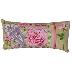 Coussin broderie Point de Croix Anette Eriksson Unique pink