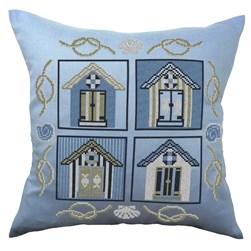 Coussin broderie Traditionnelle Anette Eriksson Cabines de plages