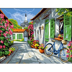 Canevas Rafael Angelot Ruelle de l'île de Ré