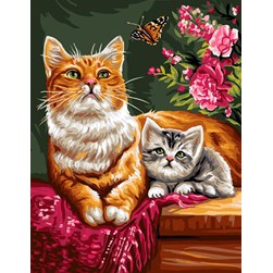 Canevas Rafael Angelot Chats attentifs