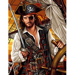 Canevas Rafael Angelot Le capitaine pirate