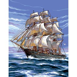 Canevas Rafael Angelot Clipper voguant en mer