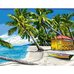 Canevas Rafael Angelot Plage des antilles