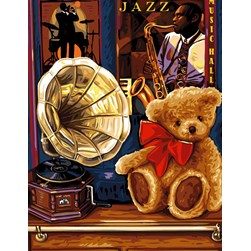 Canevas Rafael Angelot La musique de jazz pour nounours