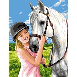 Canevas Rafael Angelot Mon cheval blanc