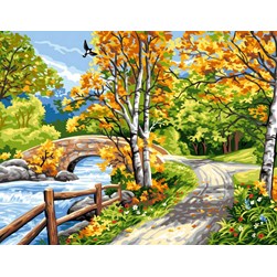 Canevas Rafael Angelot Promenade au bord de l'eau