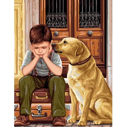 Canevas Rafael Angelot Consolation du labrador