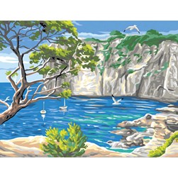 Canevas Rafael Angelot Une vue sur les calanques