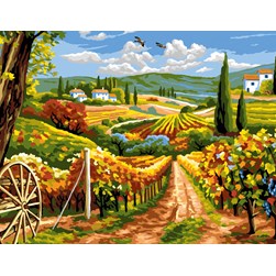 Canevas Rafael Angelot Vignes à perte de vue