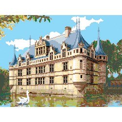Canevas Luc Création L'historique château d'Azay-le-Rideau