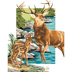 Canevas Luc Création La fierté du cerf et de son fils