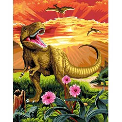 Canevas Luc Création Le T-REX - jurassique parc