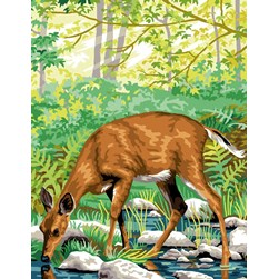 Canevas Luc Création La biche et le ruisseau