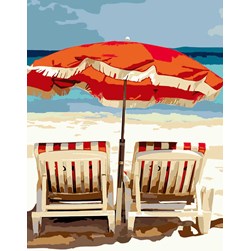 Canevas Luc Création Détente sur la plage