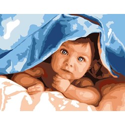 Canevas Luc Création Bébé sous la couette