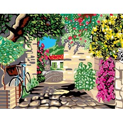 Canevas Luc Création Passage fleuri