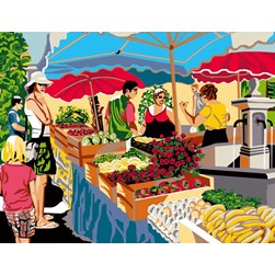 Canevas Luc Création L'ambiance chaleureuse du marché