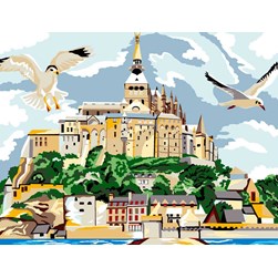 Canevas Luc Création Vers le Mont St Michel