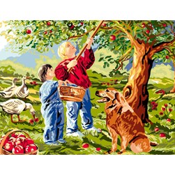 Canevas Luc Création Cueillette de pommes