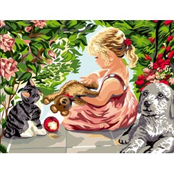 Canevas Luc Création Jeux de petite fille