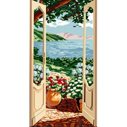 Canevas Luc Création Vue de la terrasse