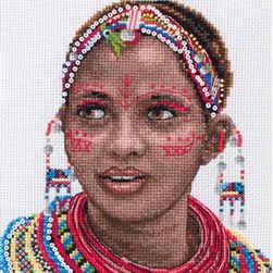 kit Point de croix Maia Petite fille Masaï