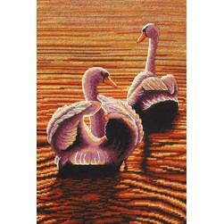 kit Point de croix Maia Cygnes du Crépuscule