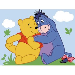 kit Canevas - Petits trous Royal Paris Winnie et bourriquet complices - Disney