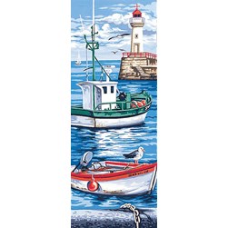 Canevas Margot Départ pour la pêche