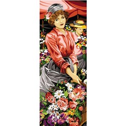 Canevas Margot Le jeune femme aux milles fleurs