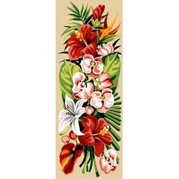 Canevas Margot Gerbe aux fleurs exotiques