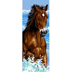 Canevas Margot Le galot dans les vagues