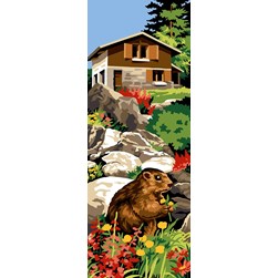 Canevas Margot Refuge aux marmottes