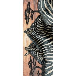 kit Point de croix Royal Paris Zèbres au coucher de soleil