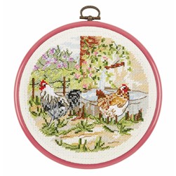 kit Point de croix Royal Paris LEs poulettes de la ferme