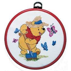 kit Point de croix Royal Paris Winnie fait du jardinage - Disney