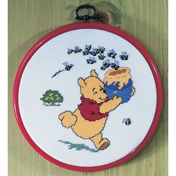 kit Point de croix Royal Paris LEs abeilles du miel de Winnie - Disney