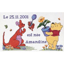 kit Point de croix Royal Paris Winnie et maman Gourou