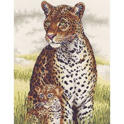 kit Point de croix Royal Paris Panthère tachetée