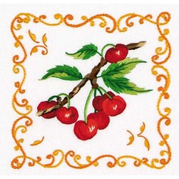 kit Point de croix Royal Paris Les cerises sur la branche